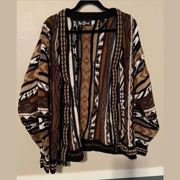 Alan StuartCoogi Style 3D Knit Cardigan SweatshirtVintageSmall
